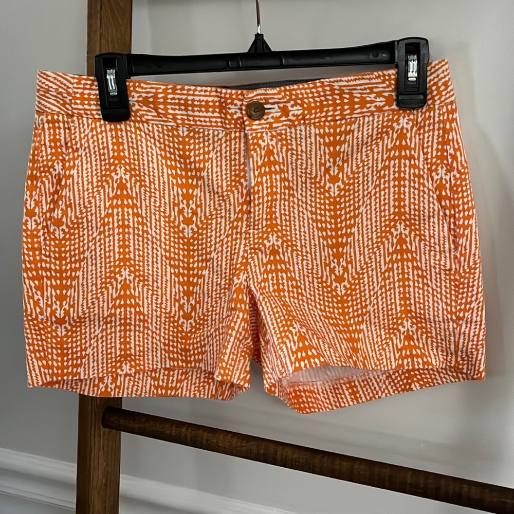 Orange and white banana republic shorts